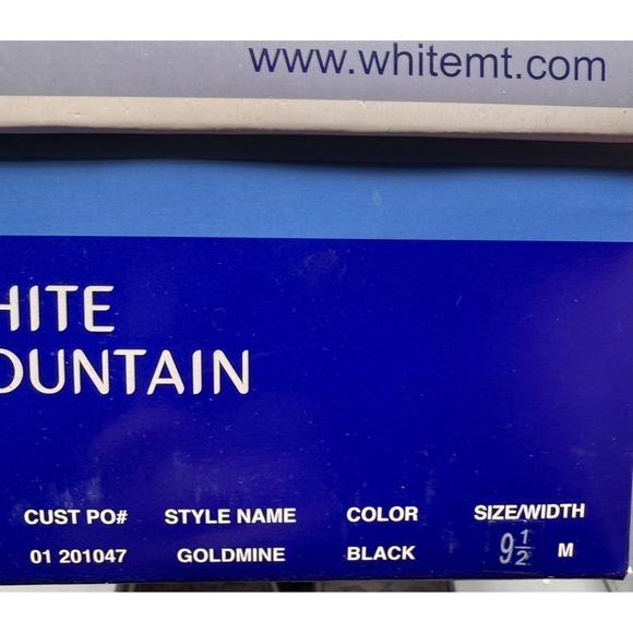 White Mountain Wedge Thong Sandals 9.5M Black Rhinestone Very Good Used‎ Glamour - Picture 8 of 8